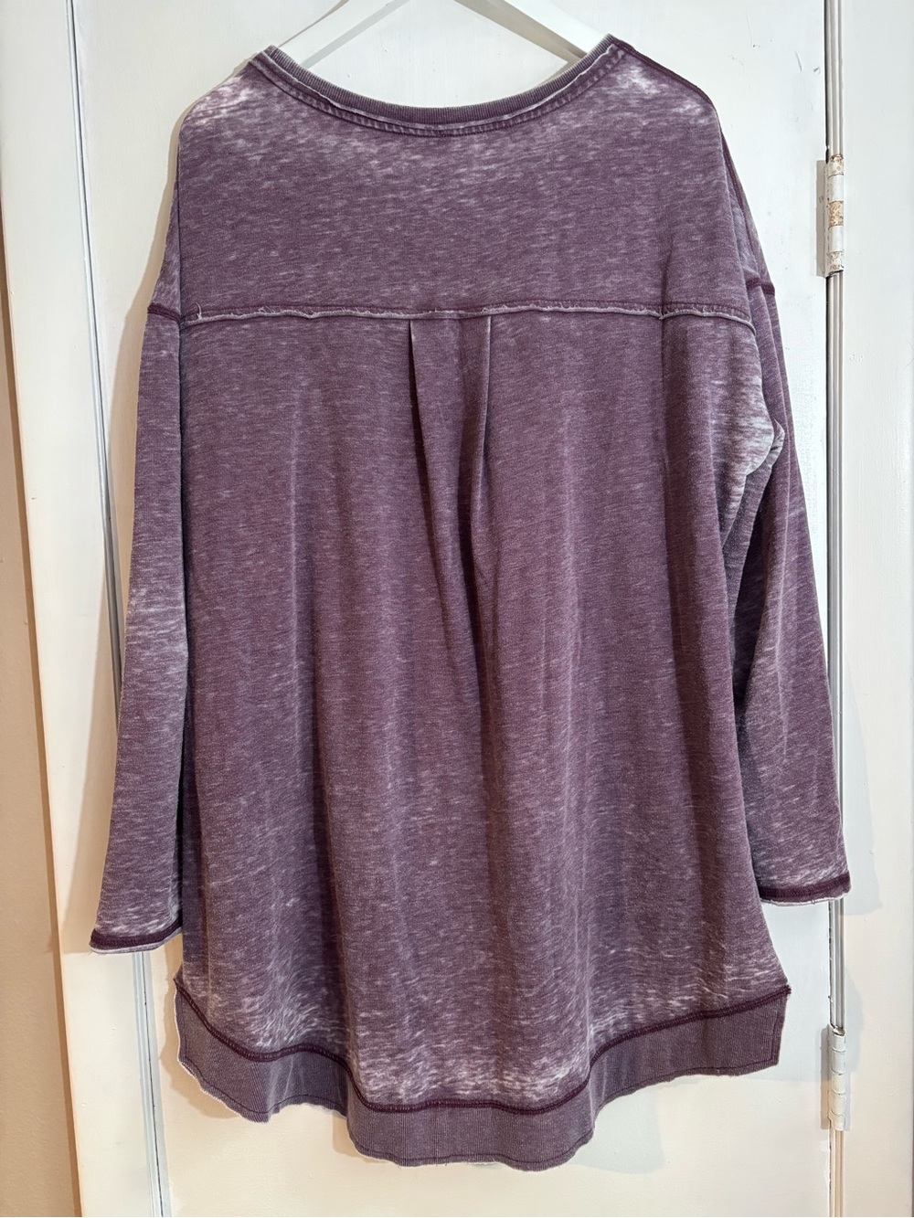Z Supply Heathered Purple Crew Neck Pullover - Picture 7 of 9